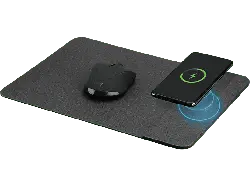 ISY IMP-5000-1 Mauspad mit kabellosem Ladepad, 250 x 350 mm, USB-C, Grau