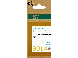 ISY IHI-1301-C-XL für HP 301XL, farbig, wiederaufbereitet; Tintenpatrone