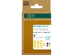ISY IHI-4932-MP-XL für HP 932XL & 933XL, farbig/schwarz, wiederaufbereitet; Tintenpatrone