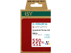 ISY ICI-5550-MP-XL für Canon 550XL & 551XL, schwarz/farbig, wiederaufbereitet; Tintenpatrone