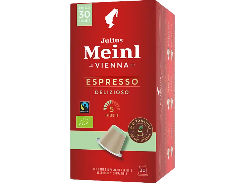 Julius Meinl Espresso Delizioso Kaffeekapsel, 30 Stück, Kompatibles System: Nespresso