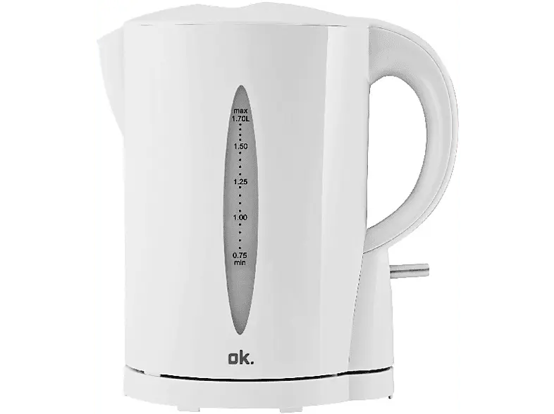 ok. OWK103W Wasserkocher (Weiß, 1.7 Liter, 2200 Watt)
