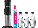 MediaMarkt Dornbirn Messepark Sodastream 1016413490 Crystal 3.0 Vorteilspack Wassersprudler inkl. 3 Glasflaschen, CO² Zylinder inklusive , Titan - bis 15.03.2025