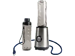 Koenic KSBL-TR 456224 M Smoothie Maker + 2-Becher (Edelstahl/ Schwarz, 450 Watt, 2 Behälter a´600 ml)