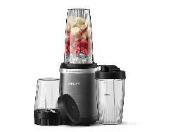 Philips HR 2767/00 Smoothie Maker (Grau, 1000 Watt, mit 3-bechern (300ml,500ml,700ml))