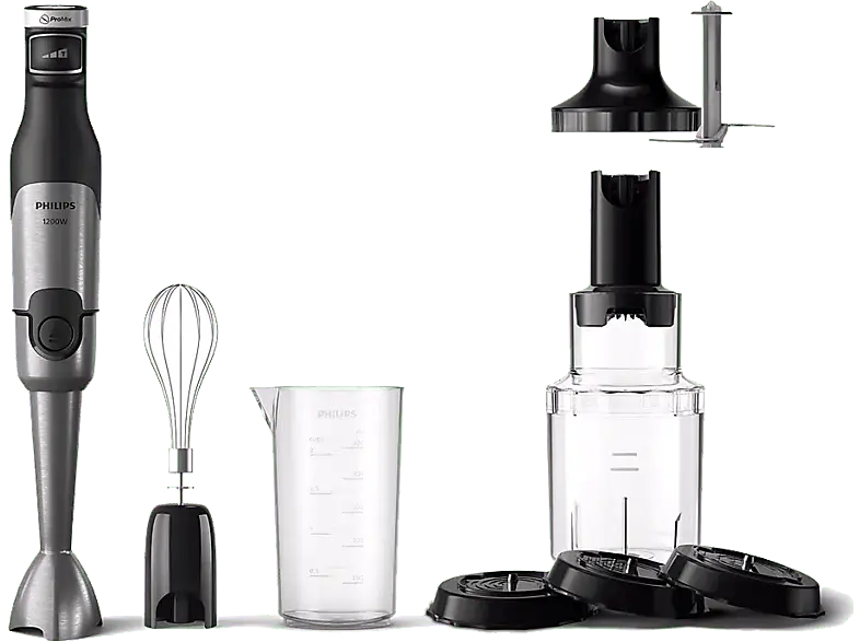 Philips HR2684/00 Series 5000 5-tlg Stabmixer (Schwarz, 1200 Watt)