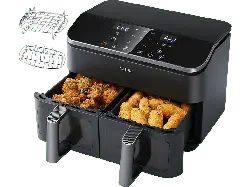 Cosori CAF-R901-AEU Dualbasket Doppel-Heißluftfritteuse (8,5 l, 1750 Watt, Dunkelgrau)