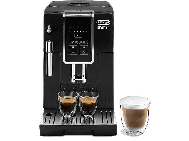 De'Longhi ECAM 350.15 B Dinamica Kaffeevollautomat (Schwarz, 15 bar, Dampfdüse)