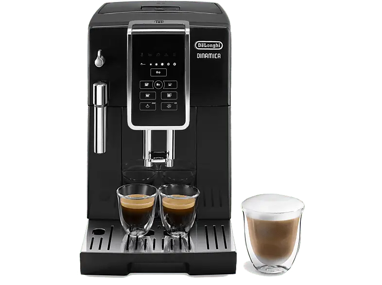 De'Longhi ECAM 350.15 B Dinamica Kaffeevollautomat (Schwarz, 15 bar, Dampfdüse)