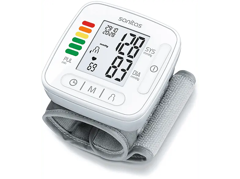 Sanitas SBC 22 Handgelenk-Blutdruckmessgerät (Batteriebetrieb, Handgelenk-Blutdruckmessgerät, 13.5 - 19.5 cm)