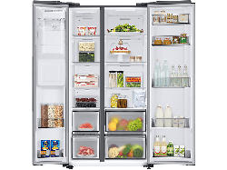 Samsung RS68CG852DS9EF Side by Side, Kühl- und Gefrierkombination (634 l, D, 1780 mm hoch, No Frost (verminderte Eisbildung), Inox)