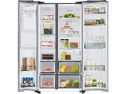 Samsung RS68CG852DS9EF Side by Side, Kühl- und Gefrierkombination (634 l, D, 1780 mm hoch, No Frost (verminderte Eisbildung), Inox)