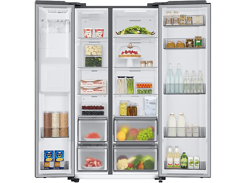 Samsung RS68CG852DS9EF Side by Side, Kühl- und Gefrierkombination (634 l, D, 1780 mm hoch, No Frost (verminderte Eisbildung), Inox)