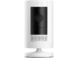 ring Stick Up Cam 2023 Überwachungskamera (Anzahl Kameras: 1, für Innen + Außen, Nachtsichtfunktion, Akkubetrieb, Weiß)