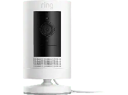 ring Stick Up Cam Plug-In 2023 Überwachungskamera (Anzahl Kameras: 1, für Innen + Außen, Nachtsichtfunktion, Netzbetrieb, Weiß)