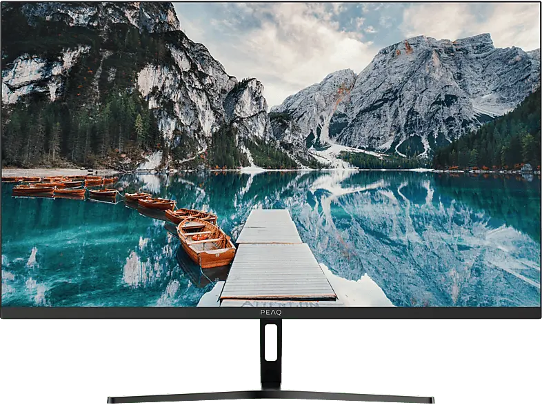 PEAQ PMO S274-IFC Slim Monitor, 27 Zoll Full-HD, 100Hz, 1ms (MPRT), 250cd, IPS-Panel, 2W Audio, Schwarz