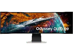 Samsung Odyssey G9 S49CG954SU 49 Zoll Curved Gaming Monitor, DQHD, 0,03 ms Reaktionszeit, 250 cd/m², 240 Hz, Silber