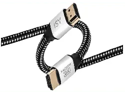 ISY IHD 5020 HDMI 2.1 Kabel, 8K60Hz, 2 Meter, Schwarz/Weiß
