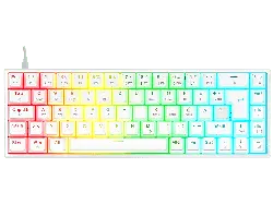 ISY IGK 5500-WT Gaming Tastatur, 65% Layout, Mechanisch, Pudding-Tastenkappen, qwertz, USB-C, Weiß