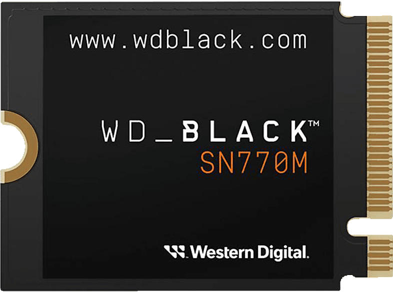 Western Digital 2 TB WD_Black SN770M M.2 2230 NVMe SSD (PCI Express, intern) passend für ASUS ROG und MSI CLAW Handheld; SSD Festplatte