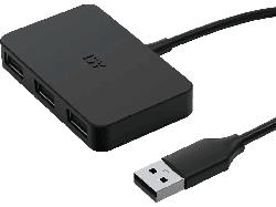 ISY IHU-1002 3-Port USB-A 2.0 Hub (Passiv) Schwarz; USB-Hub