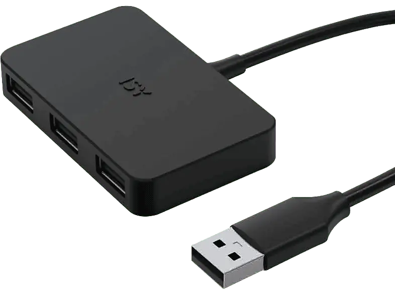 ISY IHU-1002 3-Port USB-A 2.0 Hub (Passiv) Schwarz; USB-Hub