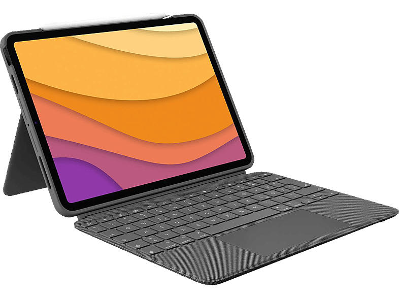 Logitech Keyboard Case Combo Touch für iPad Air (4./5. Gen), qwertz, Grau; Tastatur-Case