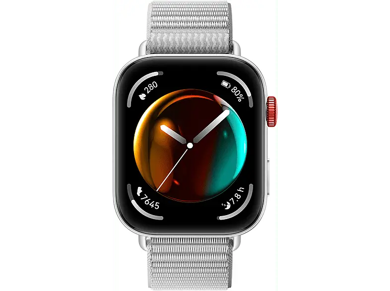 Huawei Watch Fit 3 mit Nylon-Armband, Silber/Grau; Smartwatch