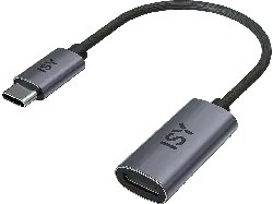 ISY IDP-2500 USB-C 3.1 auf DisplayPort 1.4 Adapter, 8K60p, 150mm Kabel, Grau
