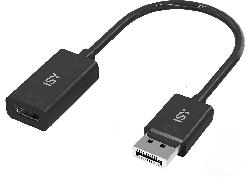 ISY Display Port HDMI Adapter IDP-2000, Schwarz