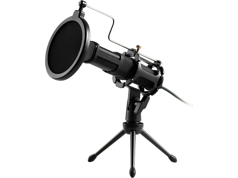 ISY IMI-2500 Streaming Mikrofon, Kondensator (Nierencharakteristik), USB-A, 250Ω Impedanz, Schwarz