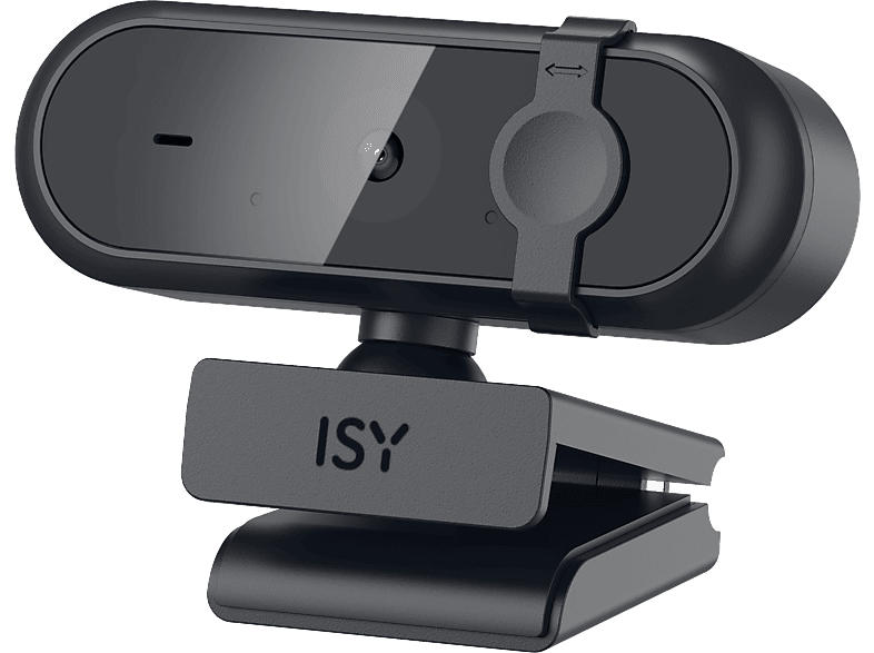 ISY IW-2000 Webcam, Full-HD, USB-A, 360° drehbar, Objektivabdeckung, Schwarz