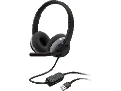 ISY IHS 7100-1 Office Headset, On-Ear, 3.5mm Klinke/ USB-A, Schwarz
