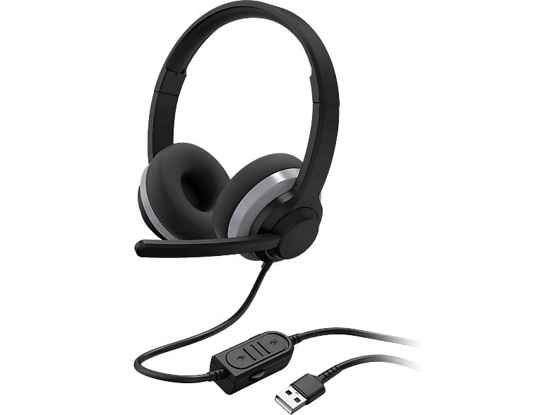 ISY IHS 7100-1 Office Headset, On-Ear, 3.5mm Klinke/ USB-A, Schwarz