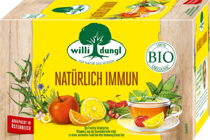 willi dungl Früchte- & Kräutertee Bio Natürlich Immun