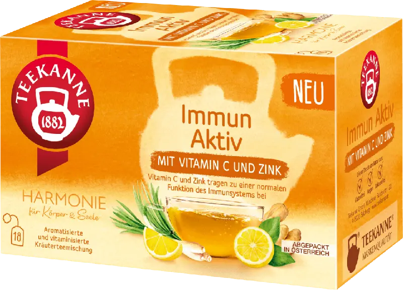 Teekanne Kräutertee Harmonie Immun Aktiv