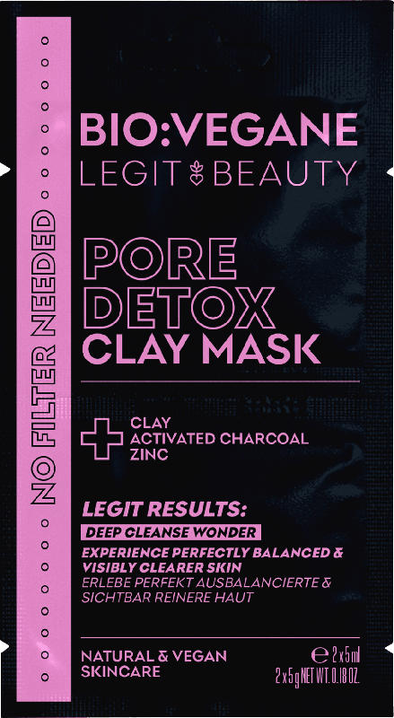 BIO:VEGANE Gesichtsmaske Pore Detox Clay Mask (2x5 ml)