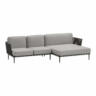Lounge SONNENFELD, alluminio, grigio chiaro