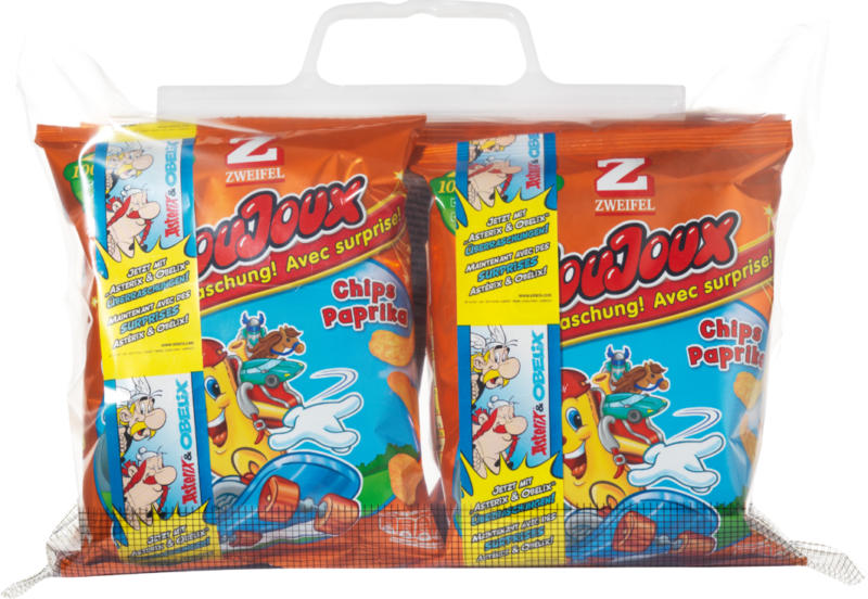 JouJoux Chips Zweifel, - paprika, Asterix & Obelix, 42 g