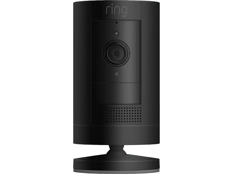 ring Stick Up Cam 2023 Überwachungskamera (Anzahl Kameras: 1, für Innen + Außen, Nachtsichtfunktion, Akkubetrieb, Schwarz)