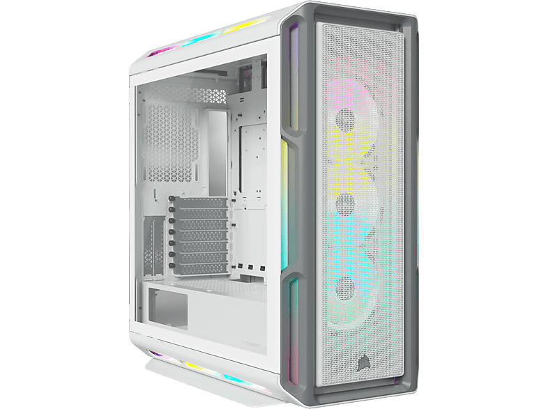 Corsair iCUE 5000T RGB PC-Gehäuse, Glasfenster, Midi-Tower, ATX, Weiß