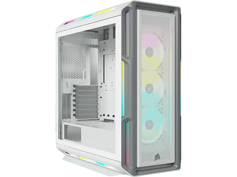 CORSAir iCUE 5000T RGB PC-Gehäuse, Glasfenster, Midi-Tower, ATX, Weiß