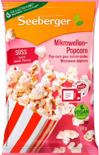 Seeberger Mikrowellen-Popcorn, süß