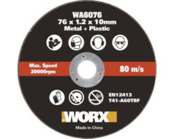 Trennscheibe Worx Ø 76 mm 3 Stück