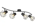 Hornbach Deckenleuchte Spot Globo PRISKA E27 40 W 4-flammig IP 20 schwarz (54017-4)