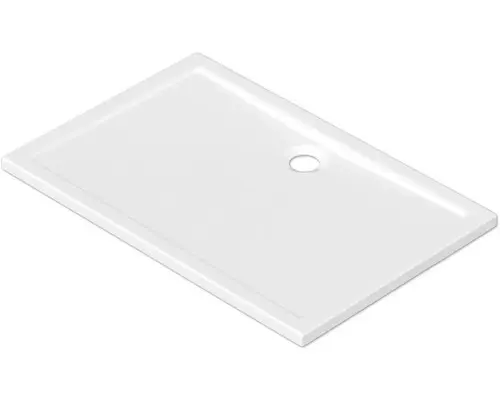 Rechteck-Duschwanne Jungborn Cinque 80x120x2,5 cm weiß glänzend