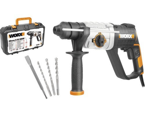 Bohrhammer Worx 800 W inkl. Bohrer und Meißel