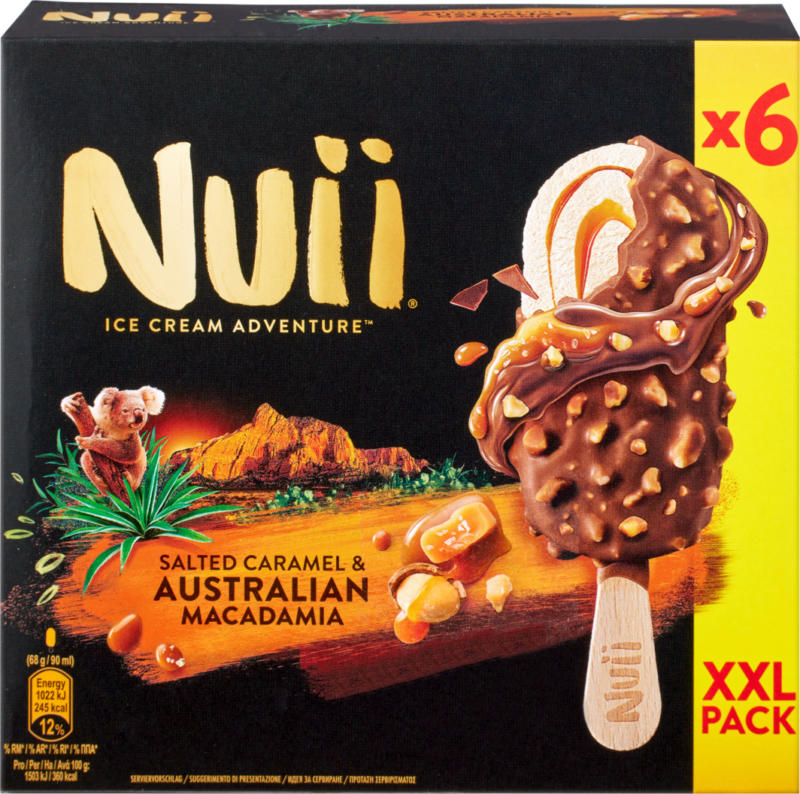 Glace Salted Caramel NUII , 6 x 68 ml