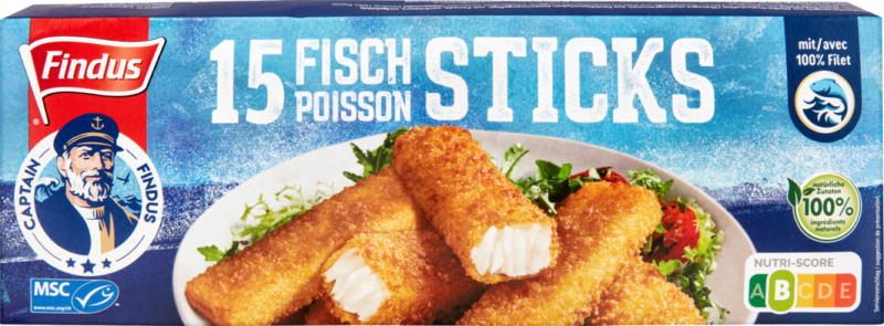 Sticks de poisson Findus, 15 pièces, 450 g