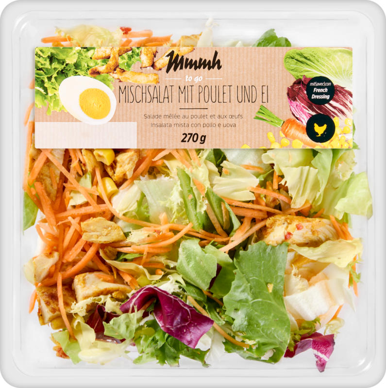 Insalata mista con pollo e uova Mmmh, 270 g